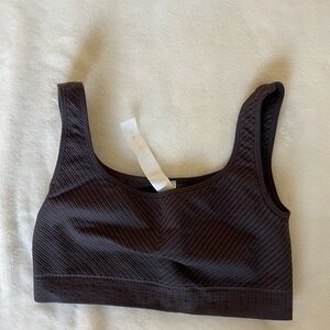 Avocado Ribbed Dark Bralette